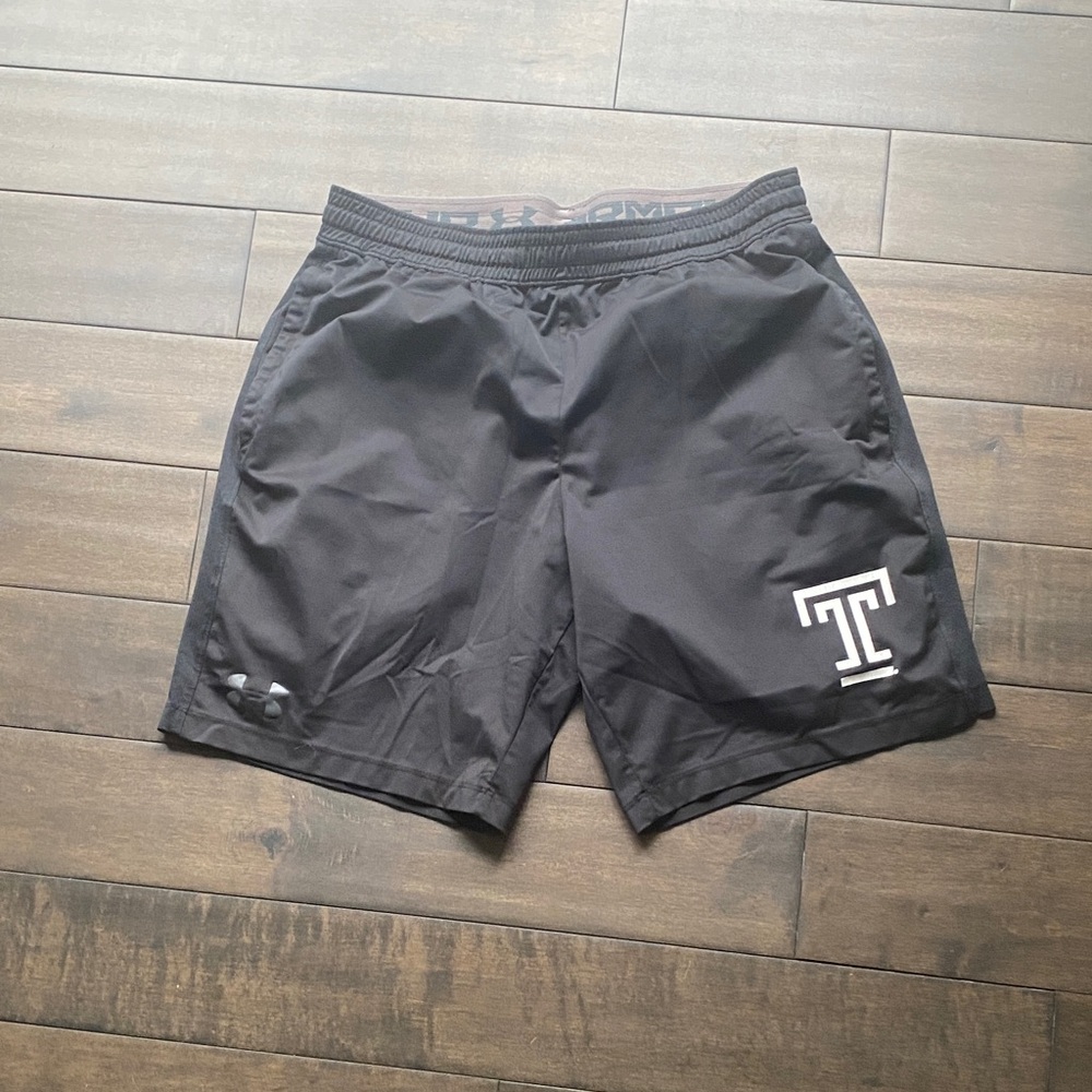 Under Armour Men's Black Athletic Shorts with Logo